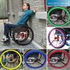 Wheelchair Push Rim Cover | 22/24 Inch Wheelchair Cover | Non-Slip Wheelchair Spoke Covers | Hand Rim Covers for Wheelchair, 1 Pair Wheelchair Rear Wheel Push Ring Protective Cover view 4
