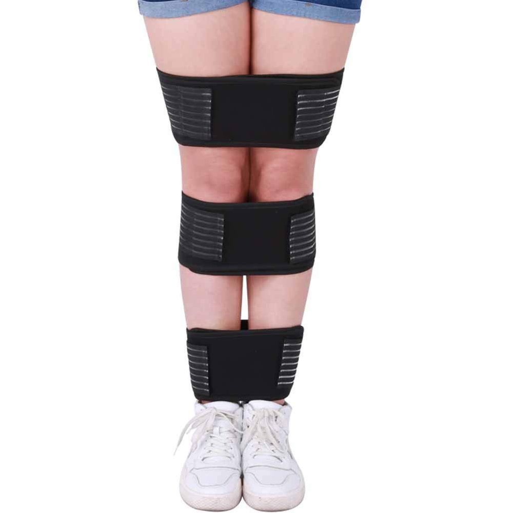 LARIAU Knee Support Leg Correction Belt Comfortable And Breathable To Correct Adult Straight Legs Artifact O-Leg X-Leg Correction Strap,Black2,L