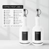 Joyfulmap Coffee Syrup Labels for Caramel,Vanilla,Mocha Classic Bottles, Minimalist bar Espresso Bean, Chocolate, Mint Pre-Printed Stickers, Flushable Waterproof and Oil-Proof(Black) view 4