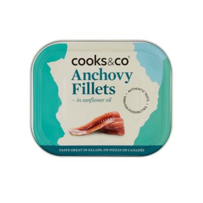 Cooks & Co Anchovy Fillets in Sunflower Oil 365g x 6 Cases