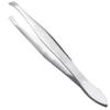 Evarbuild Silver Tone Slanted Flat Tip Metal Hair Eyebrow Tweezer Cosmetic for Lady view 1