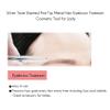 Evarbuild Silver Tone Slanted Flat Tip Metal Hair Eyebrow Tweezer Cosmetic for Lady view 3