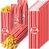 Sherr 1000 Pcs 2oz Popcorn Bags Bulk Red Retro Stripes Disposable Popcorn Bags for Movie Nights Christmas Circus Carnival Party Favors Birthday Party Event Supplies Machine Accessories view 1