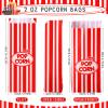 Sherr 1000 Pcs 2oz Popcorn Bags Bulk Red Retro Stripes Disposable Popcorn Bags for Movie Nights Christmas Circus Carnival Party Favors Birthday Party Event Supplies Machine Accessories view 2
