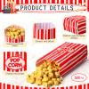 Sherr 1000 Pcs 2oz Popcorn Bags Bulk Red Retro Stripes Disposable Popcorn Bags for Movie Nights Christmas Circus Carnival Party Favors Birthday Party Event Supplies Machine Accessories view 3
