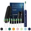 7AM2M Sonic Electric Toothbrush for Adults and Kids, with 8 Brush Heads and Travel Case,5 Modes with 2 Minutes Build in Smart Timer, One Charge Use for 90 Days, Rechargeable Toothbrushes (Navy Blue) view 1