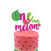 One in a Melon Cake Topper for Watermelon 1st Birthday Party Decorations view 1