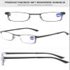 Lanomi Folding Blue Light Blocking Reading Glasses Portable Metal Men Women Full Rim Foldable Reader Aid Eyeglasses with Case Black 1.5 view 3