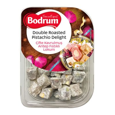 Bodrum Double Roasted Pistachio Turkish Delight 200g | 5 Pack | Premium Traditional Sweet Treat