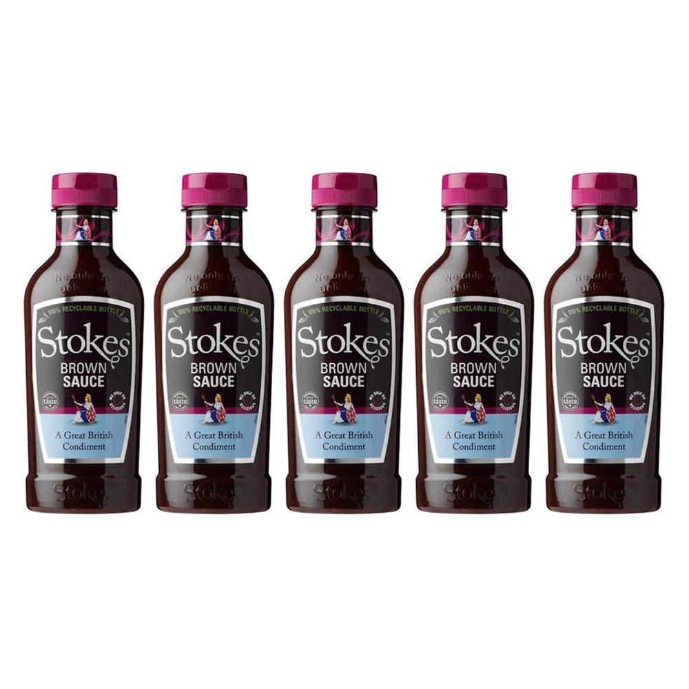 Stokes - Real Brown Sauce in Squeezy Bottle 505g - Pack of 5