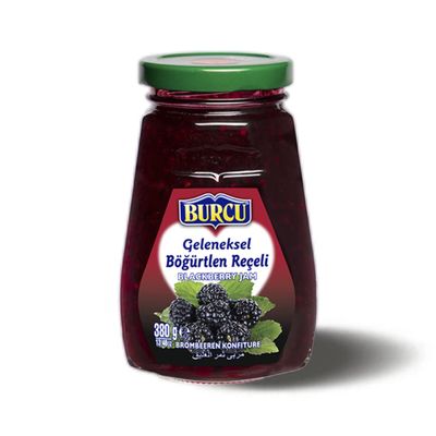 Burcu Blackberry Jam 380g x 10 Pack | Burcu Brtlen Reeli | Rich, Fruity Spread for Breakfast & Desserts