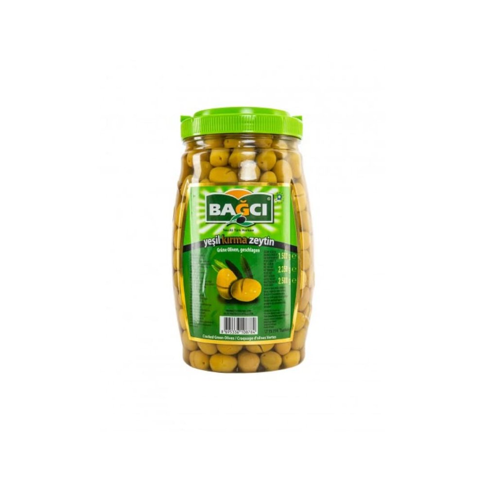 Bagci Green Olives Cracked (Kirma) 1.5kg x 2 Pack