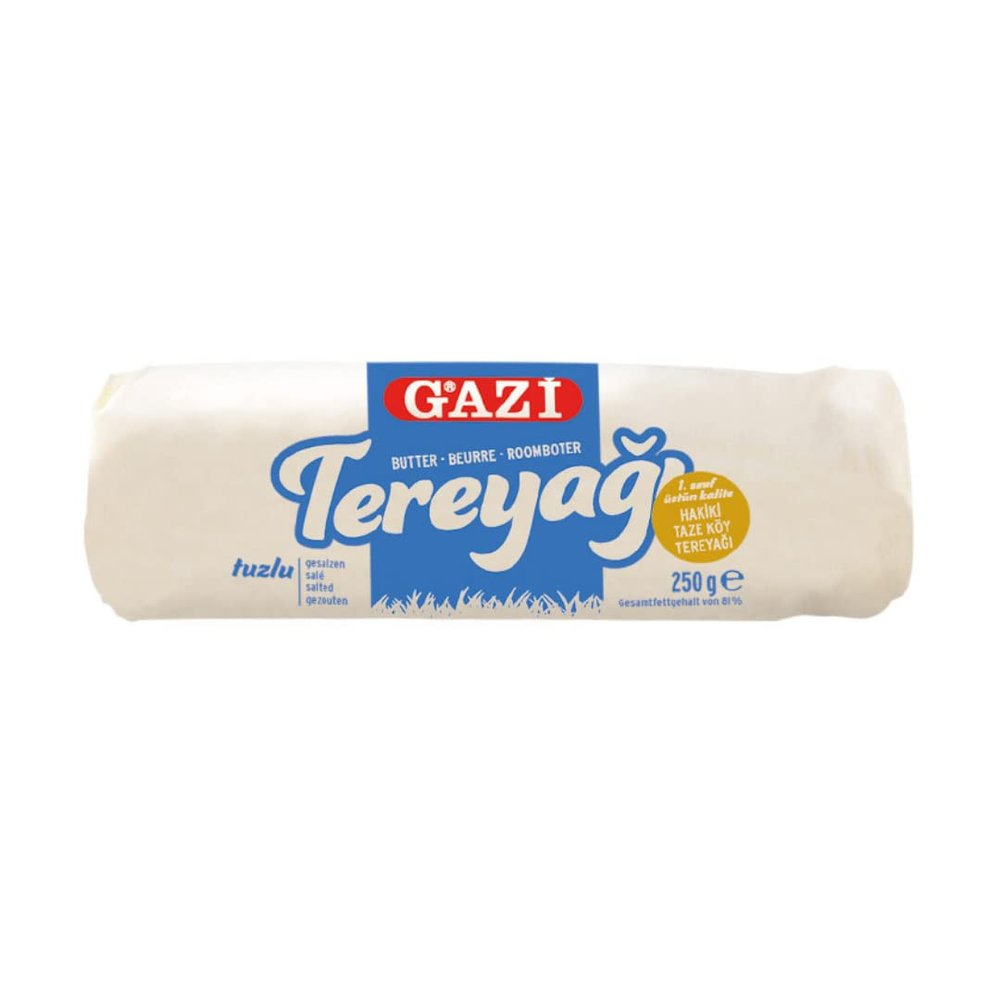 Gazi Salted Butter (Tuzlu Tereyag) 250gr x 4 Pack