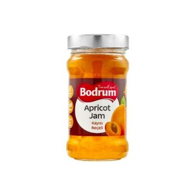 Bodrum Apricot Jam 380g x 15 Pack | Traditional Turkish Apricot Preserve | Sweet & Fruity | Ideal for Breakfast, Baking & Desserts | Bulk Pack