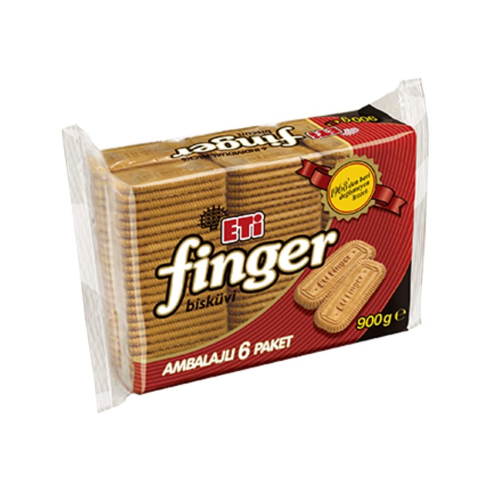 Eti Finger Biscuit 6 Pack 900g x 10 Pack  Classic Turkish Finger Biscuits, Light & Crunchy Snack for Tea, Coffee & Desserts