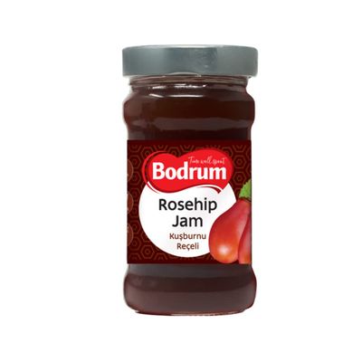 Bodrum Rosehip Jam 380g | 15 Pack | Natural, Sweet & Fruity Spread