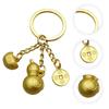 Veemoon Gourd Organ Keychain Auspicious Charm Decorative Pendant Ingot Coin Keyring for Daily Use Auspicious Adornment view 4