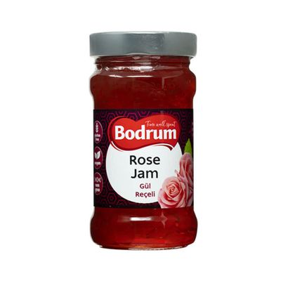 Bodrum Rose Jam 380g | 15 Pack | Natural & Fragrant Floral Spread