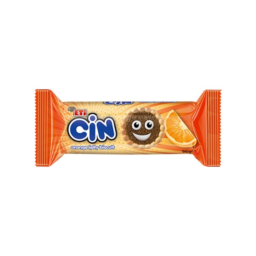 Eti CIN Orange Bite Size 96g x 25 Pack  Mini Soft Biscuit Cakes with Zesty Orange Flavour  Individually Wrapped Turkish Snacks for Lunchboxes, Office & On-the-Go