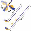 360 Swivel Head Telescopic Floor Sweeper Brush Long Reach Corners Cobweb Brush with Telescopic Pole from 88cm to 150cm Handle Adjustable Head view 1
