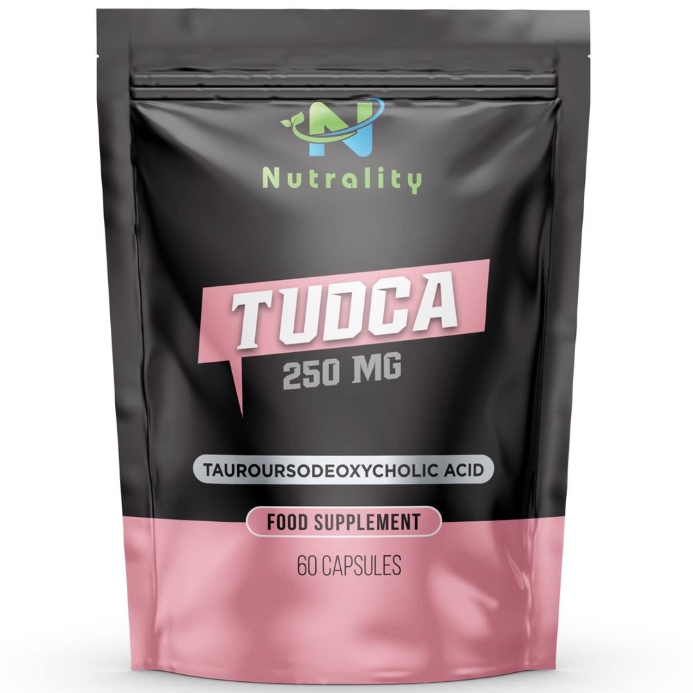 Nutrality Tudca Supplement 250mg | Bile Salts & Liver Support to Cleanse Detox & Repair | Enhance Brain, Metabolism, & Gut Health | Mitochondria & Digestion Booster | 60 Vegan Capsules