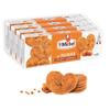 St Michel Caramel Palmiers Biscuits Made In France, pack of 4 (100g each) Non-GMO. Total of 48 Crunchy Caramel glazed Puff Pastry Butter Biscuits view 1