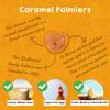 St Michel Caramel Palmiers Biscuits Made In France, pack of 4 (100g each) Non-GMO. Total of 48 Crunchy Caramel glazed Puff Pastry Butter Biscuits view 3