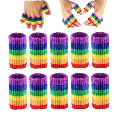 10 Pcs Finger Sleeves Protectors Thumb Brace Support Elastic Trigger Finger Splints for Relieving Pain, Arthritis