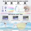 Madison Avenue Square Vintage TR90 Blue Light Blocking Reading Glasses for Women with Case, Anti Glare/Eyestrain Computer Readers Transparent Brown 1.5 view 4