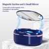 Dentures Case Denture Bath Cup Box Double Layer Dry and Wet Separation Portable False Teeth Container, Denture Cup with Lid for Cleaning Household Office Travel (Blue) view 3