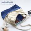 Dentures Case Denture Bath Cup Box Double Layer Dry and Wet Separation Portable False Teeth Container, Denture Cup with Lid for Cleaning Household Office Travel (Blue) view 4