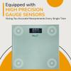 Blue Canyon Digital Bathroom Scales| LED Display| Measure Body, Luggage Weight| Maintain Fitness| kg/lb Unit Conversion| 180kg Max Capacity| High-Precision Sensors| Accurate Bathroom Scale (Silver) view 3