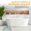 Blue Canyon Digital Bathroom Scales| LED Display| Measure Body, Luggage Weight| Maintain Fitness| kg/lb Unit Conversion| 180kg Max Capacity| High-Precision Sensors| Accurate Bathroom Scale (Silver) view 4