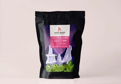 Kaphi Beans Dark Roast Rich House Blend Coffee Beans- Freshly Roasted (Wholebean, 1kg)
