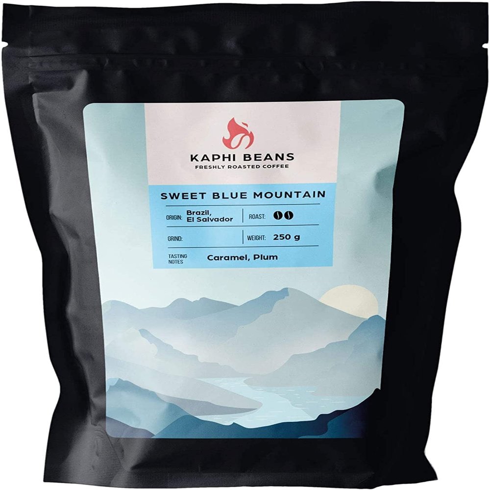 Kaphi Beans Medium Roast Jamaican Blue Mountain Coffee Blend Coffee Beans- Freshly Roasted (Wholebean, 500g)