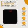 Blue Canyon Digital LED Display Bathroom Scales| Measure Body, Luggage Weight| Maintain Fitness| kg/lb Unit Conversion| 180kg Max Capacity| High-Precision Sensors| Accurate Bathroom Scale (Black) view 2