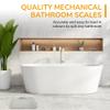 Blue Canyon Mechanical SZ Series Bathroom Scales| Measure Body, Luggage Weight| Maintain Fitness| kg/lb Unit Readings| 125kg Max Capacity| High-Precision Mechanics| Accurate Bathroom Scale (White) view 4