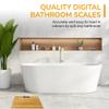Blue Canyon Bamboo Digital Display Bathroom Scales| Measure Body, Luggage Weight| Maintain Fitness| kg/lb Unit Conversion| 180kg Max Capacity| High-Precision Sensors| Accurate Bathroom Scale (Bamboo) view 4