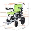 JIONET Folding Carry Electric Wheelchairs,with Mobile Footrest and Joystick Mobility Scooter Eabs Intelligent Brake System Dual Control Electric Power Wheelchair (Color : Green) view 2