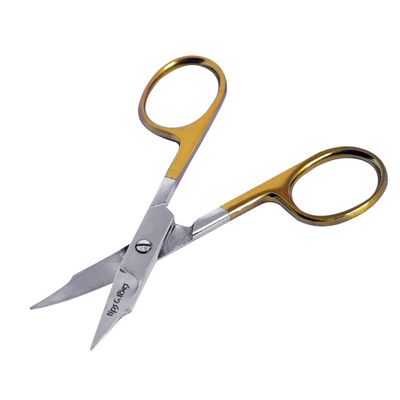 Nose Ear Hair Grooming Removal Clippers, Eyelash Trimming Scissors Men's Mustache Care Cutting Scissors Facial (Gold)