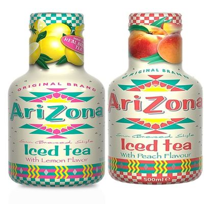 Arizona IceTea with Peach & Lemon flavours 500ml Each (Pack of 12)