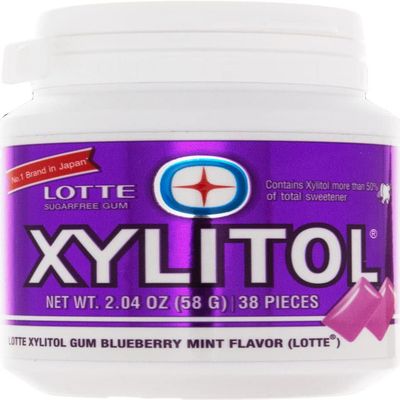 Lotte Xylitol Blueberry Mint Gum 2oz (1)