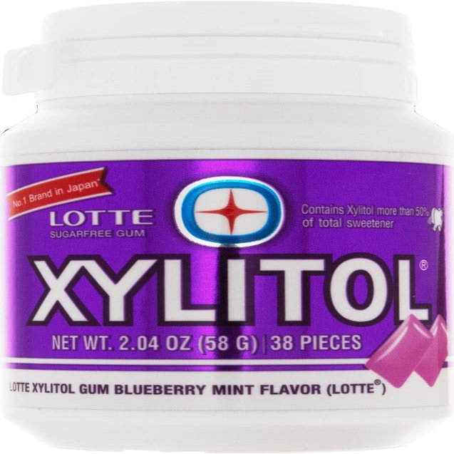 Lotte Xylitol Blueberry Mint Gum 2oz (1)