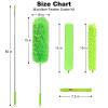 6PCs Feather Duster For Cleaning,Extendable Feather Dusterwith 30-100 inch Telescopic Extension Pole,Detachable Bendable & Washable Duster for Blinds,Ceiling Fan,Cobweb view 2