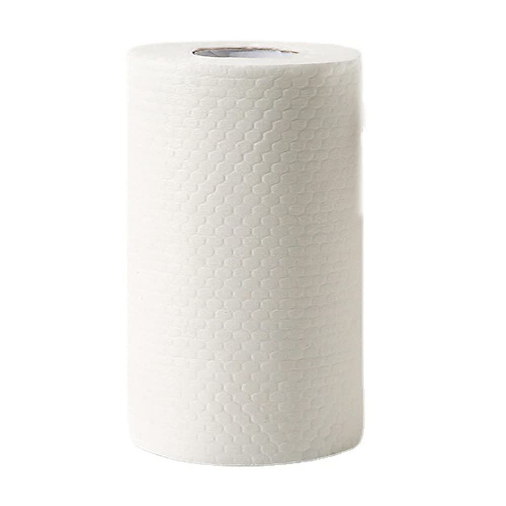 Rag Dry and Wet Dual-use Kitchen Disposable Paper Towel Thickened Household Dish Towel Housework Cleaning Paper Towel (100 pieces of white)