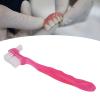 False Toothbrush Professional Plaque Removal Soft Hair Portable Denture Brush for Home Travel for The Elderly Pink view 2