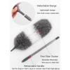 TOMYEUS Dusters Extendable Feather Duster with Telescopic Pole Stainless Steel Microfiber Duster for Cleaning High Ceiling, Ceiling Fan, Furniture, Blinds, Cobweb Cars Home Cleaner Feather Dusters view 3