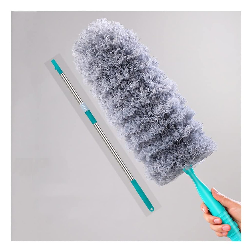 TOMYEUS Dusters Microfiber Duster Brush Extendable Hand Dust Cleaner Dusting Brush Home High Ceiling Fan Air-condition Car Furniture Ceiling Cleaning Tools Feather Dusters (Color : E-2.4M)