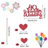 1 Pc 40th Anniversary Cake Toppers, Ruby Wedding Cake Toppers with 14Pcs Heart Cake Decorations Toppers Red 40th Wedding Anniversary Cake Decorations Glitter Cake Topper for Celebration Party Supplies view 3