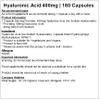 Hyaluronic Acid 400mg - 180 Capsules - Non-GM - Vegan view 2